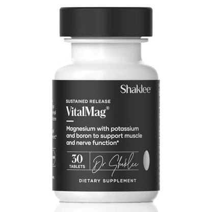 Shaklee Sustained Release VitalMag – Magnesium-Komplex für Nerven-, Muskel- und Herzgesundheit mit Kalium und Bor – 30 Tabletten