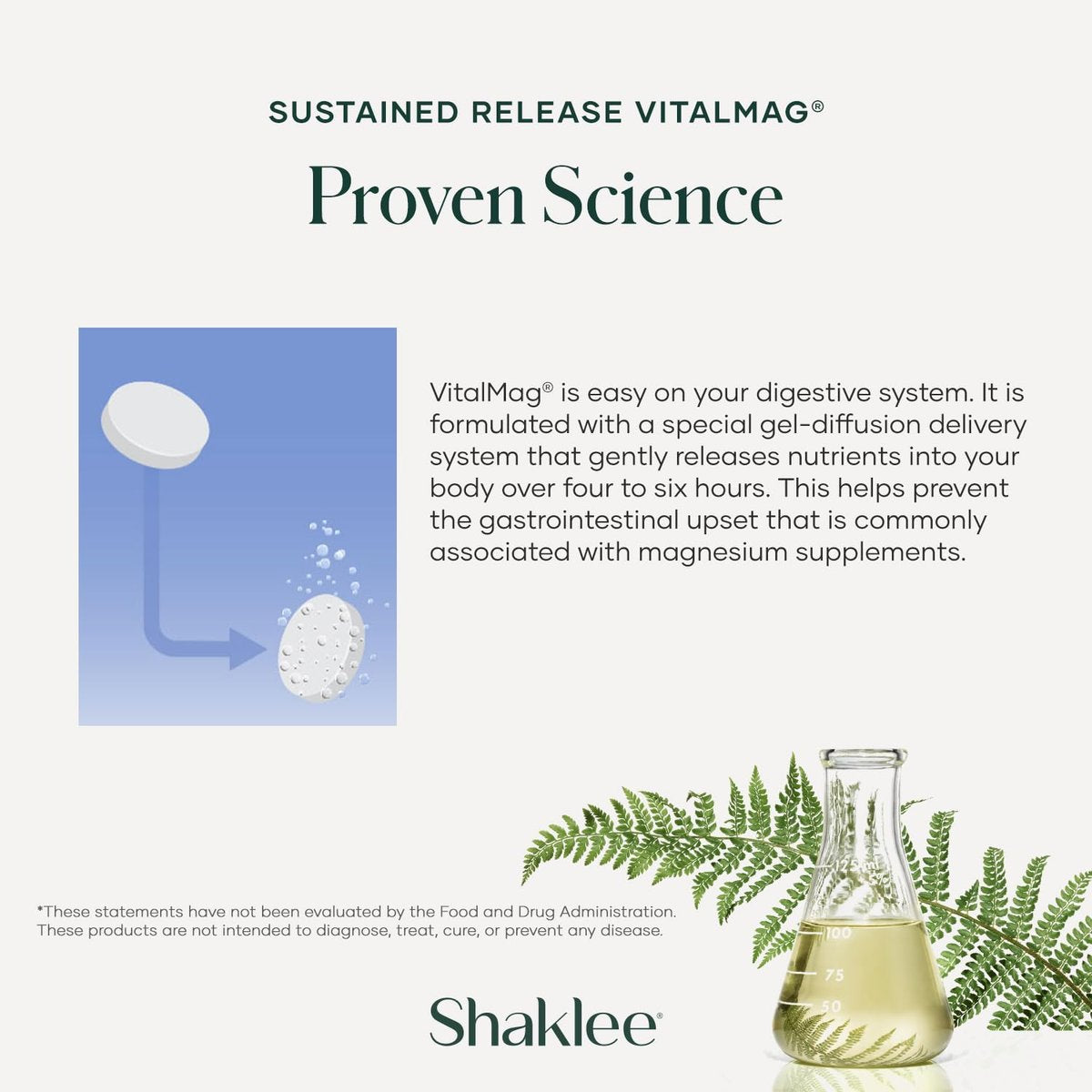 Shaklee Sustained Release VitalMag – Magnesium-Komplex für Nerven-, Muskel- und Herzgesundheit mit Kalium und Bor – 30 Tabletten