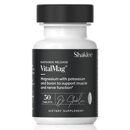 Shaklee Sustained Release VitalMag – Magnesium-Komplex für Nerven-, Muskel- und Herzgesundheit mit Kalium und Bor – 30 Tabletten