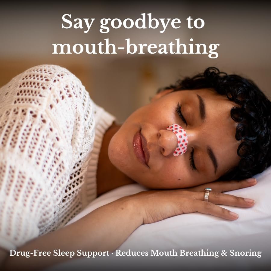 Breezys Nasal Strips | Süßes Nasenpflaster für besseren Schlaf, Anti-Schnarch-Lösung, Nasenentlastung - Extra stark und bequem, universelle Passform | 25 Stück (Erdbeere & Sahne)
