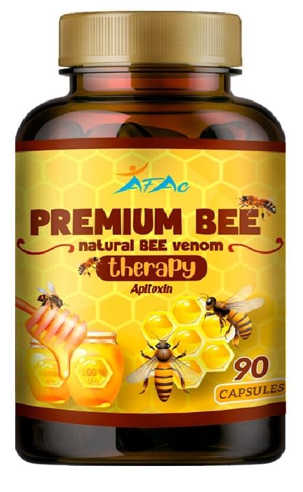 VITAMISAN Premium Natürliches Bienengift mit Glucosaminsulfat – Veneno Abeja – 90 Kapseln – Apitoxin Manuka Honig Nahrungsergänzungsmittel