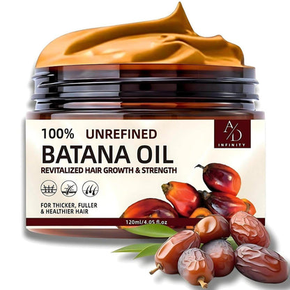 100% Unraffinierte Rohe Batana-Öl für Haarwachstum – Dr. Sebi Bio Pur aus Honduras mit Keratin, Kaffee-Extrakt & weiteren Inhaltsstoffen für mehr Dicke & Stärke – Botana-Öl 118 ml
