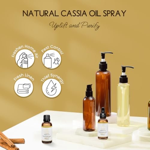 LOTUSJOY Cassia-Zimtrinden-Ätherisches Öl für Raumspray, Diffuser, DIY-Projekte - 30 ml