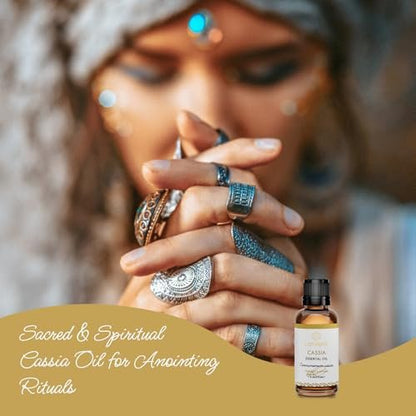 LOTUSJOY Cassia-Zimtrinden-Ätherisches Öl für Raumspray, Diffuser, DIY-Projekte - 30 ml