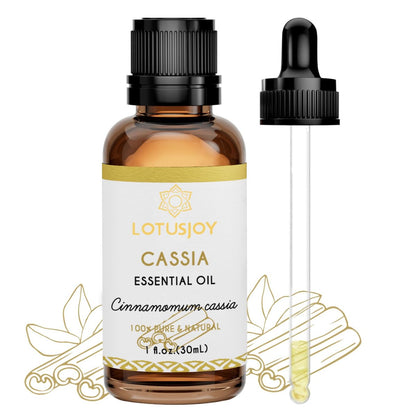 LOTUSJOY Cassia-Zimtrinden-Ätherisches Öl für Raumspray, Diffuser, DIY-Projekte - 30 ml