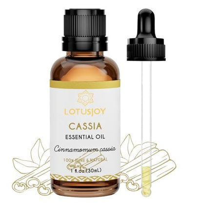 LOTUSJOY Cassia-Zimtrinden-Ätherisches Öl für Raumspray, Diffuser, DIY-Projekte - 30 ml