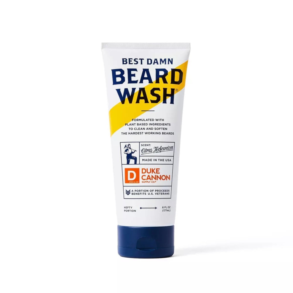 Duke Cannon Beard Wash für Männer – Hydrierendes Bartshampoo & Gesichtsreiniger – Sanfte Reinigung, Pflege & Condition für den Bart – 177 ml