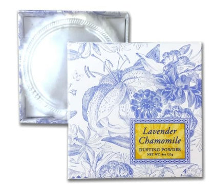 Greenwich Bay Lavendel Kamille Körperpuder – 4oz Puder mit Applikator für Frauen – Sanftes Puder nach dem Duschen mit Aloe, Sheabutter und Jojoba