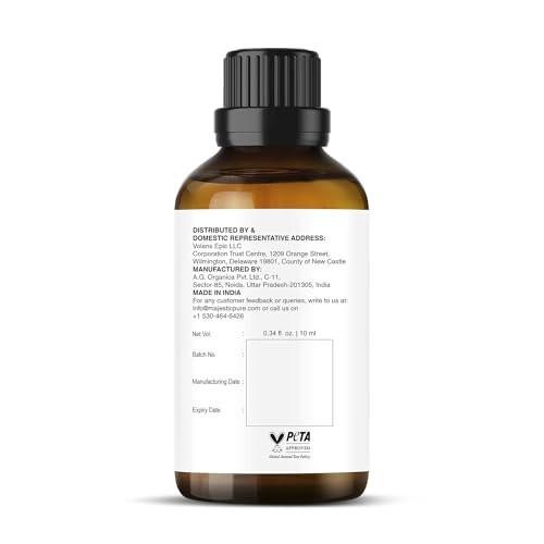 Majestic Pure Vanille Ätherisches Öl mit Glaspipette - 100% rein und natürlich - 0,3 Fl Oz