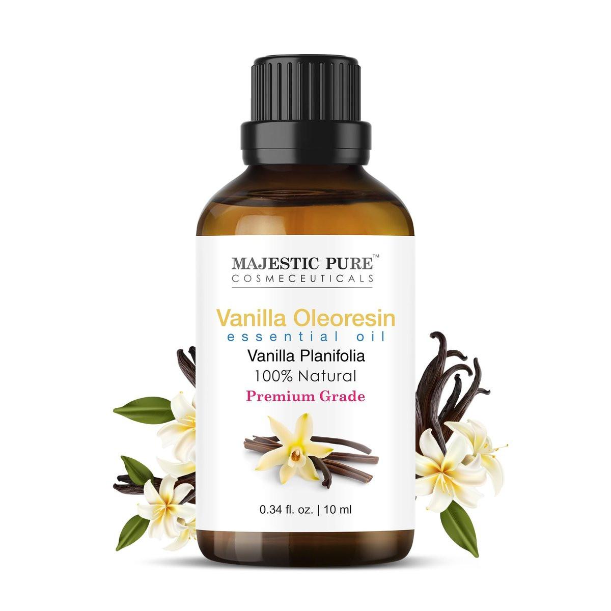 Majestic Pure Vanille Ätherisches Öl mit Glaspipette - 100% rein und natürlich - 0,3 Fl Oz