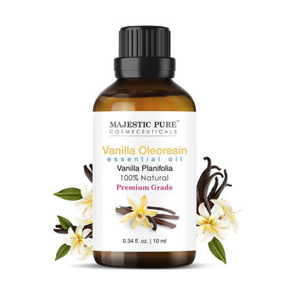 Majestic Pure Vanille Ätherisches Öl mit Glaspipette - 100% rein und natürlich - 0,3 Fl Oz