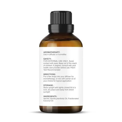 Majestic Pure Vanille Ätherisches Öl mit Glaspipette - 100% rein und natürlich - 0,3 Fl Oz