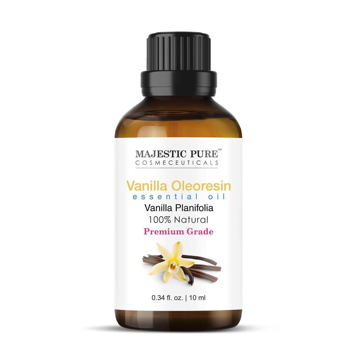 Majestic Pure Vanille Ätherisches Öl mit Glaspipette - 100% rein und natürlich - 0,3 Fl Oz