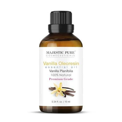 Majestic Pure Vanille Ätherisches Öl mit Glaspipette - 100% rein und natürlich - 0,3 Fl Oz