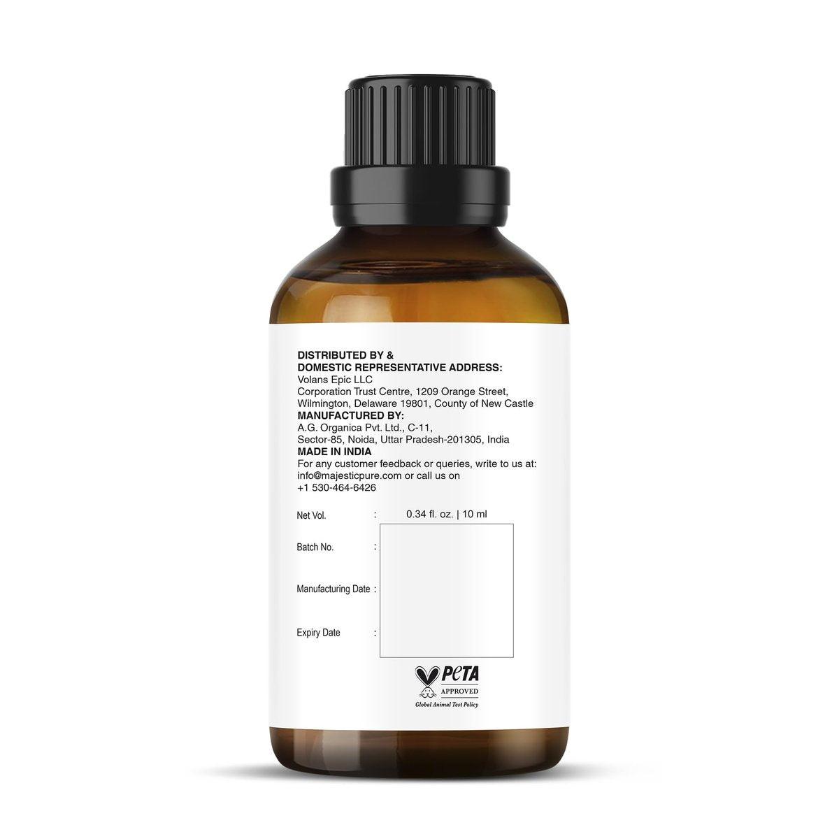 Majestic Pure Vanille Ätherisches Öl mit Glaspipette - 100% rein und natürlich - 0,3 Fl Oz