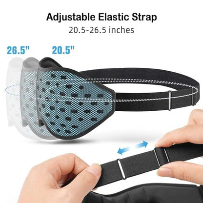 LitBear Atmungsaktive Schlafmaske – 3D-Augenmaske für Seitenschläfer, Männer & Frauen, lichtblockierende Schlafbrille mit verstellbarem Band, weiche leichte Augenabdeckung für Reisen, Nachtschicht, Nickerchen – Eisblau