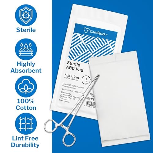 CareStock ABD-Kompressen 13x23 cm [20er-Pack] Sterile Saugkompressen, extra saugfähig, einzeln verpackt, Wundversorgung Erste Hilfe
