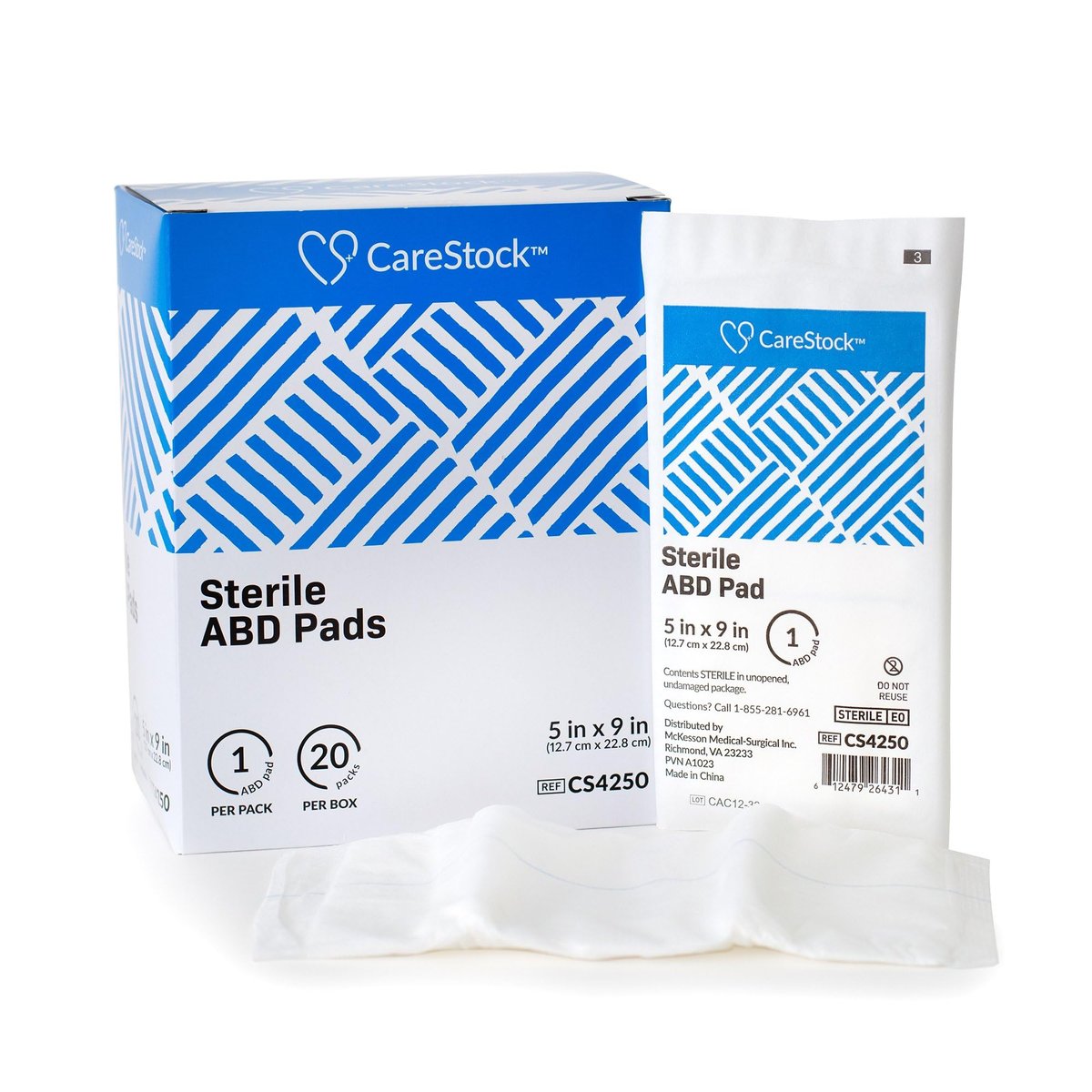 CareStock ABD-Kompressen 13x23 cm [20er-Pack] Sterile Saugkompressen, extra saugfähig, einzeln verpackt, Wundversorgung Erste Hilfe
