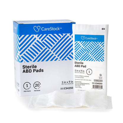 CareStock ABD-Kompressen 13x23 cm [20er-Pack] Sterile Saugkompressen, extra saugfähig, einzeln verpackt, Wundversorgung Erste Hilfe