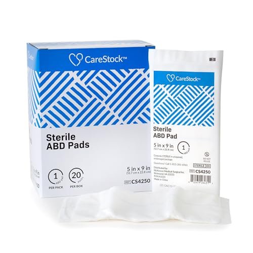CareStock ABD-Kompressen 13x23 cm [20er-Pack] Sterile Saugkompressen, extra saugfähig, einzeln verpackt, Wundversorgung Erste Hilfe