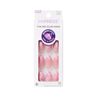 Kiss Impress Wild Venus Press-On-Nägel – Kein Kleber, Medium, Mandelform, Pink