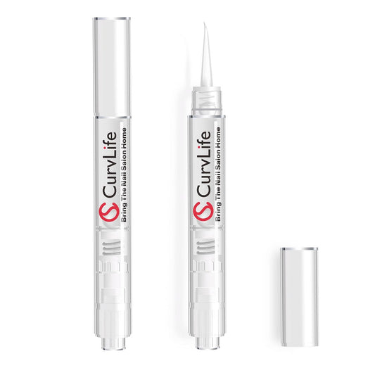 Curvlife 3-in-1 Nagelkleber-Entferner-Stift – Acetonfreier Kleberentferner für Press-On-Nägel, Click&Remove-Design, 2 Stück, 5 ml