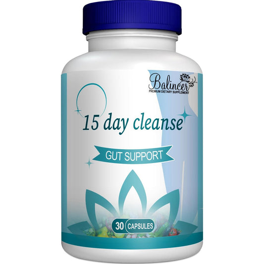 15-Tage-Darmreinigung und Entgiftung für Frauen & Männer mit Senna, Cascara Sagrada & Flohsamenschalen, Non-GMO, 30 Kapseln