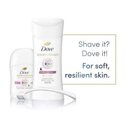 Dove Antitranspirant Deodorant für Frauen, Clear Finish, 2er-Pack + Reisegröße – Keine weißen Flecken, Pro-Ceramid-Technologie, Vegan & Tierversuchsfrei