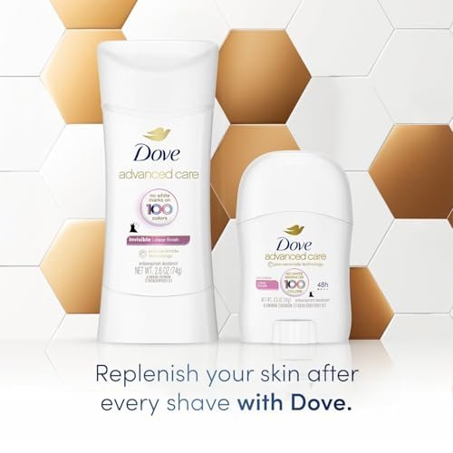 Dove Antitranspirant Deodorant für Frauen, Clear Finish, 2er-Pack + Reisegröße – Keine weißen Flecken, Pro-Ceramid-Technologie, Vegan & Tierversuchsfrei