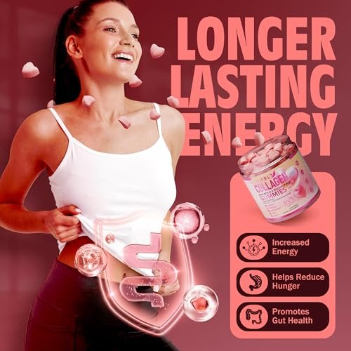 VIFSSG Kollagen-Peptid-Gummis für Frauen, 60 Gummis zuckerfrei, hydrolysiert, extra stark 2500 mg Protein Typ I,II,III,V,X mit 15000 mcg Biotin und Vitamin A B6 B12 C D E für Haare, Haut, Nägel