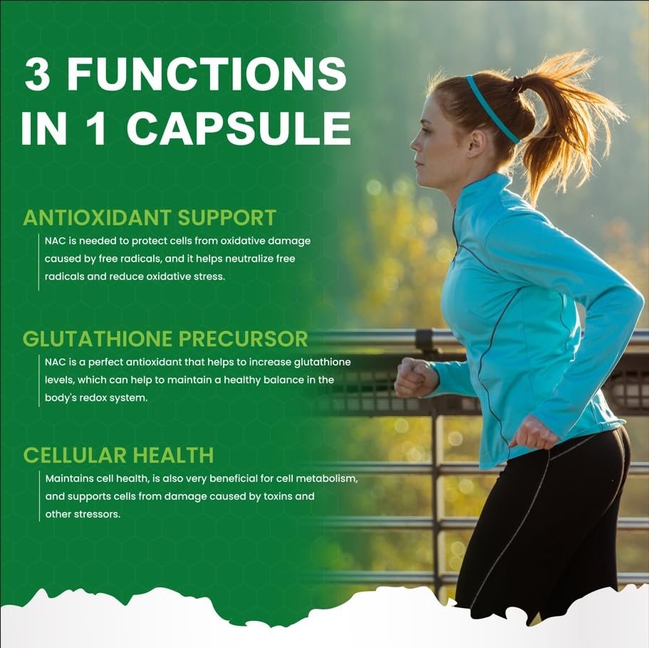 HealthLife N-Acetyl-L-Cystein (NAC) 600mg, 120 Kapseln – Non-GMO, Glutenfrei, 120 Portionen