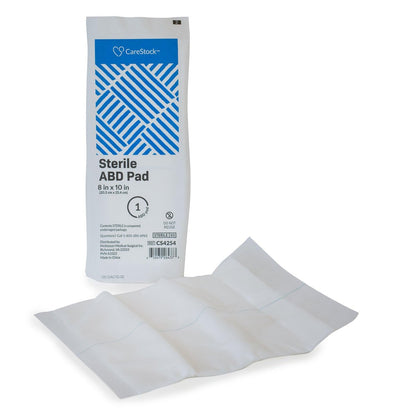 CareStock ABD-Wundauflagen 8x10 Zoll [48er-Pack] Sterile Bauchkompressen, extra saugfähig, einzeln verpackt, Wundversorgung Erste Hilfe, 24 Stück, 2er-Pack
