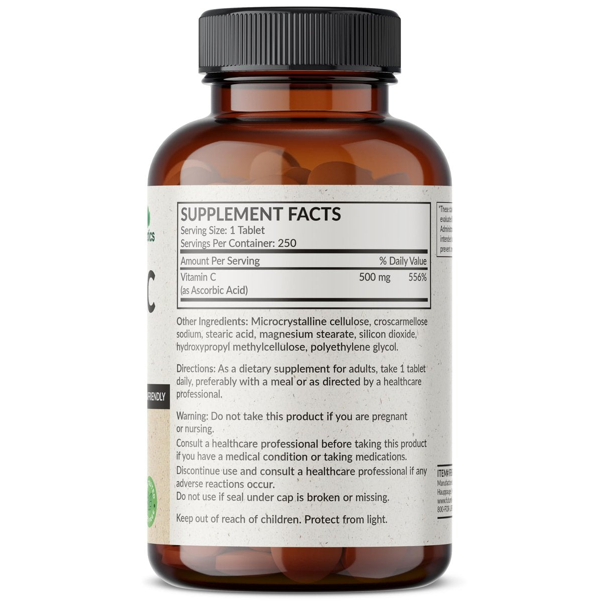 Futurebiotics Vitamin C 500 mg, 250 Tabletten, Non-GMO