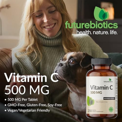Futurebiotics Vitamin C 500 mg, 250 Tabletten, Non-GMO