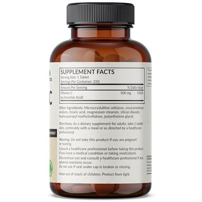 Futurebiotics Vitamin C 500 mg, 250 Tabletten, Non-GMO