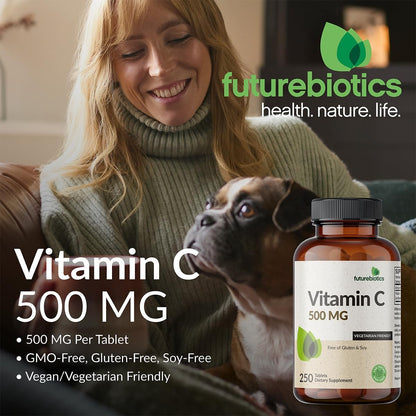 Futurebiotics Vitamin C 500 mg, 250 Tabletten, Non-GMO