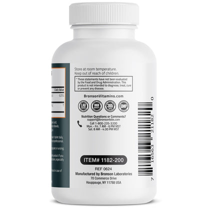 Bronson Vitamin K2 D3 (MK7) Nahrungsergänzung – Nicht-GMO-Formel mit Vitamin D3 5000 IE (125 µg) & 90 µg K2 MK-7, leicht zu schluckender D & K Komplex, 200 Tabletten