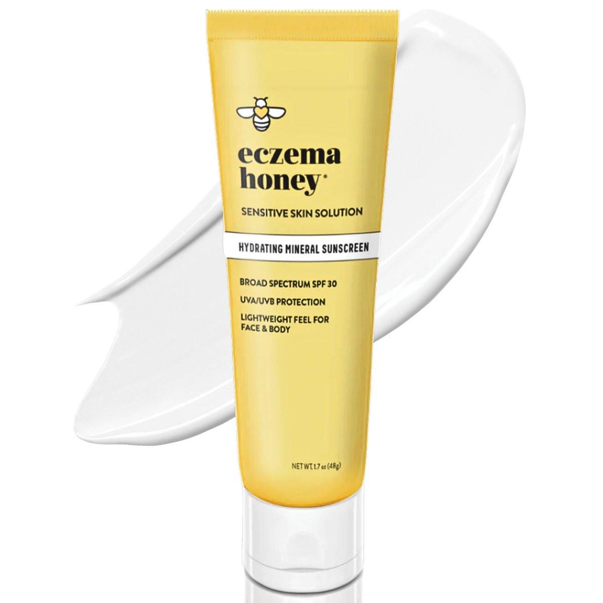 Eczema Honey Feuchtigkeitsspendender Mineralischer Sonnenschutz - Leichter SPF 30 Sonnencreme für Körper & Gesicht - Für alle Altersgruppen (50 ml)