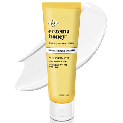 Eczema Honey Feuchtigkeitsspendender Mineralischer Sonnenschutz - Leichter SPF 30 Sonnencreme für Körper & Gesicht - Für alle Altersgruppen (50 ml)