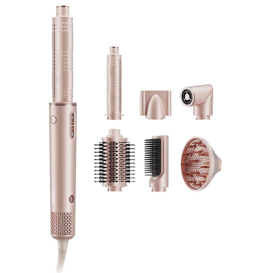 7MAGIC 7-in-1 Haarstyler & Haartrocknerbürste, 110.000 U/min Hochgeschwindigkeits-Haartrockner mit negativen Ionen für frizzfreies Styling, schnelles Trocknen, Locken, Volumen, Glätten, Heißluftbürste mit Reiseetui