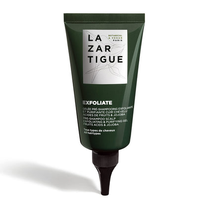 Lazartigue Peeling-Gel, Sauerstoff-reinigendes Detox-Scalp-Scrub mit Jojoba-Perlen und Fruchtsäuren – veganes Kopfhautpeeling für optimale Balance, 75 ml