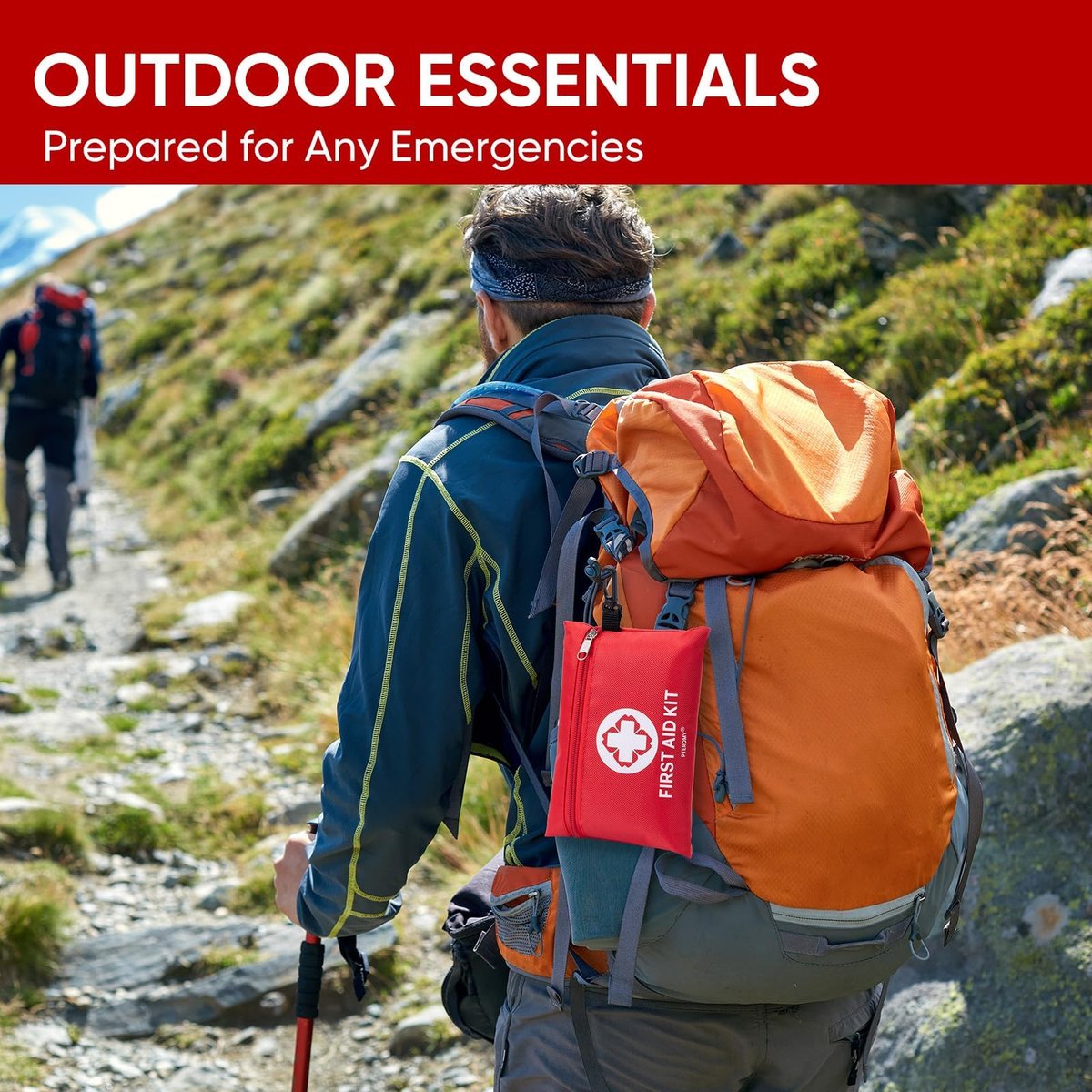 PTEROMY Mini-Erste-Hilfe-Set mit 150 Teilen – Tragbarer kleiner Notfallkoffer für Auto, Reisen, Zuhause, Camping, Outdoor & Wandern