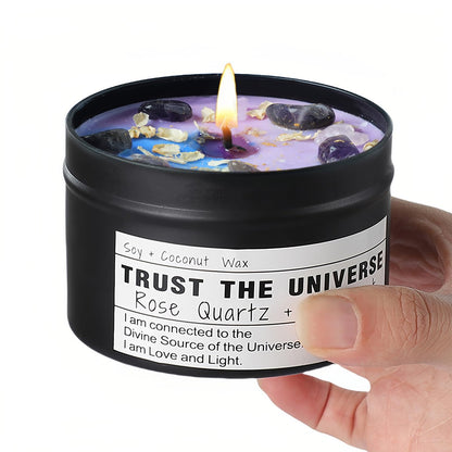Heilende Kerzen, Manifestations-Kerzen, Energie, Chakren, Gesetz der Anziehung, Geschenke für Frauen, Geburtstagsgeschenke, Abschlussgeschenke, emotionale Unterstützung (Vertraue dem Universum)