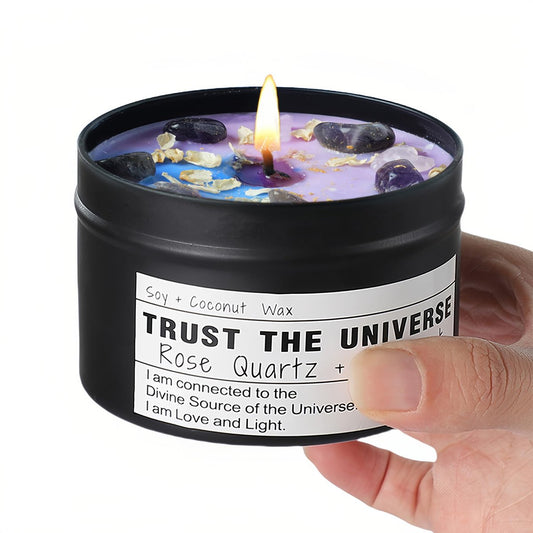 Heilende Kerzen, Manifestations-Kerzen, Energie, Chakren, Gesetz der Anziehung, Geschenke für Frauen, Geburtstagsgeschenke, Abschlussgeschenke, emotionale Unterstützung (Vertraue dem Universum)