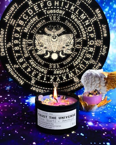 Heilende Kerzen, Manifestations-Kerzen, Energie, Chakren, Gesetz der Anziehung, Geschenke für Frauen, Geburtstagsgeschenke, Abschlussgeschenke, emotionale Unterstützung (Vertraue dem Universum)