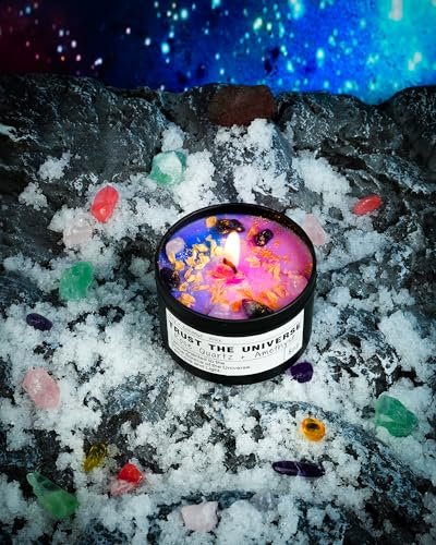 Heilende Kerzen, Manifestations-Kerzen, Energie, Chakren, Gesetz der Anziehung, Geschenke für Frauen, Geburtstagsgeschenke, Abschlussgeschenke, emotionale Unterstützung (Vertraue dem Universum)