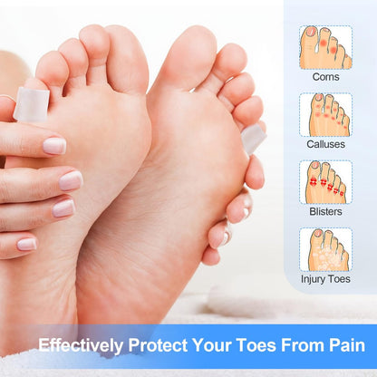 24 Stück Silikon-Zehenschützer, offene Pinky-Zehenhülsen, Gel-Zehenpolster für Hühneraugen, Blasen, Hammerzehen, Hornhaut, Ballenzehen, Nagelverlust und Reibungsschmerzlinderung