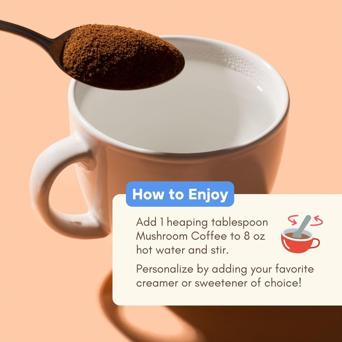 360 Nutrition Instant Mushroom Coffee Focus Blend – Mit Cordyceps, Löwenmähne und Ashwagandha für kognitive Balance, Gedächtnis und Konzentration | Dunkle Röstung, ohne Zuckerzusatz, 142 g