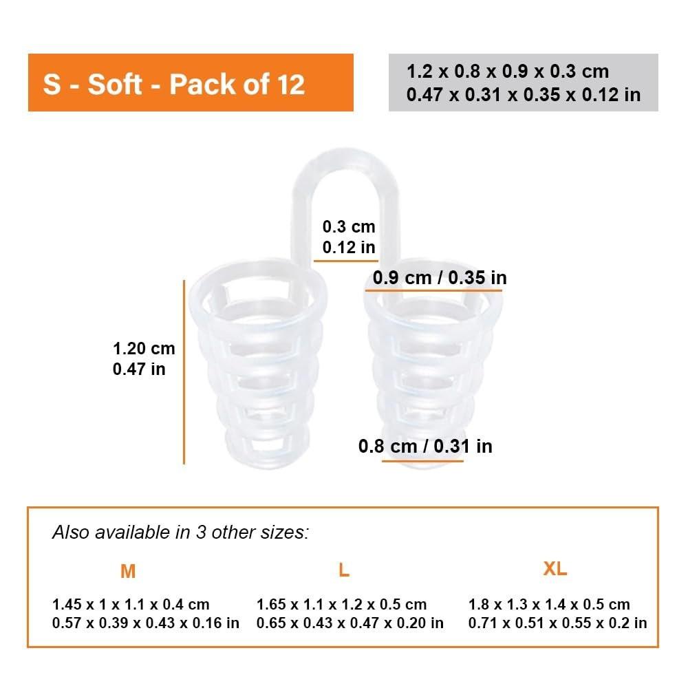 Nose Vent Sinus Relief (12er-Pack, kleine Größe) – Weiche Konus-Vents für ruhigen Schlaf – Wiederverwendbare Anti-Schnarch-Hilfe von Mobi Lock