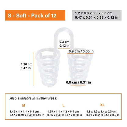 Nose Vent Sinus Relief (12er-Pack, kleine Größe) – Weiche Konus-Vents für ruhigen Schlaf – Wiederverwendbare Anti-Schnarch-Hilfe von Mobi Lock